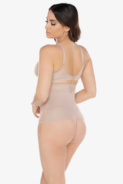 SHEER HI WAIST THONG