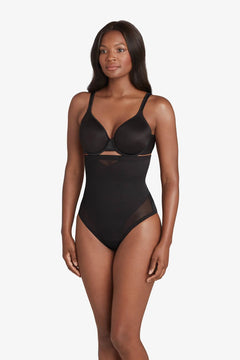 SHEER HI WAIST THONG